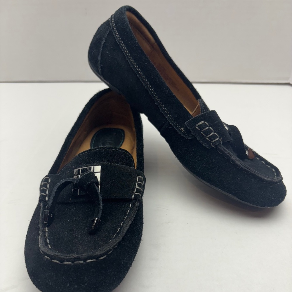 Montana Black Suede Casual Moccasin Size 7M